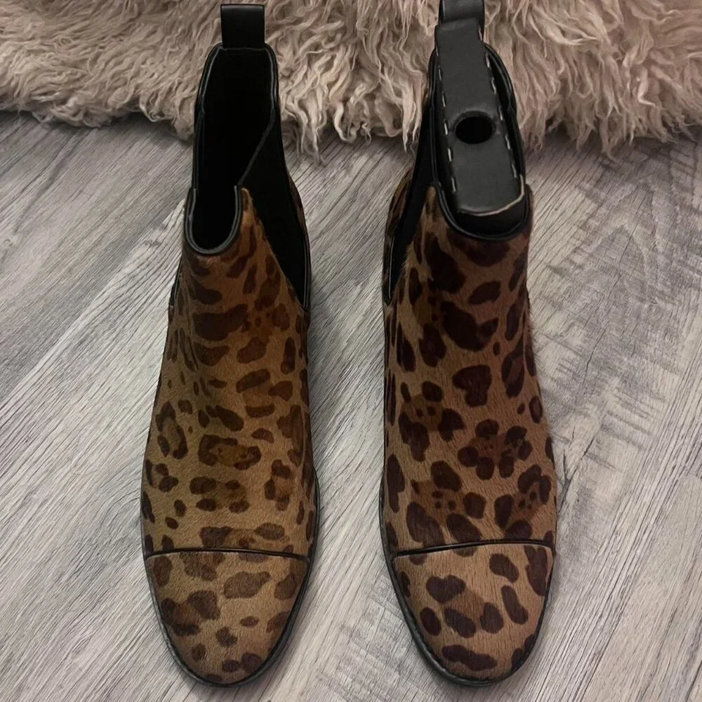 Cole Haan Women's Size 10 Mara Grand Chelsea Leopard Print Ankle Boots - Picture 2 of 8